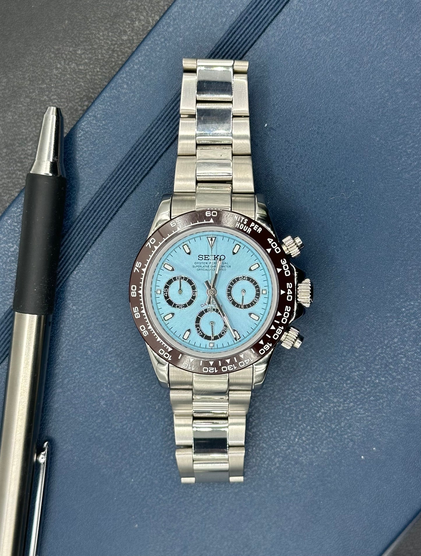 Custom Seiko Ice Blue Daytona